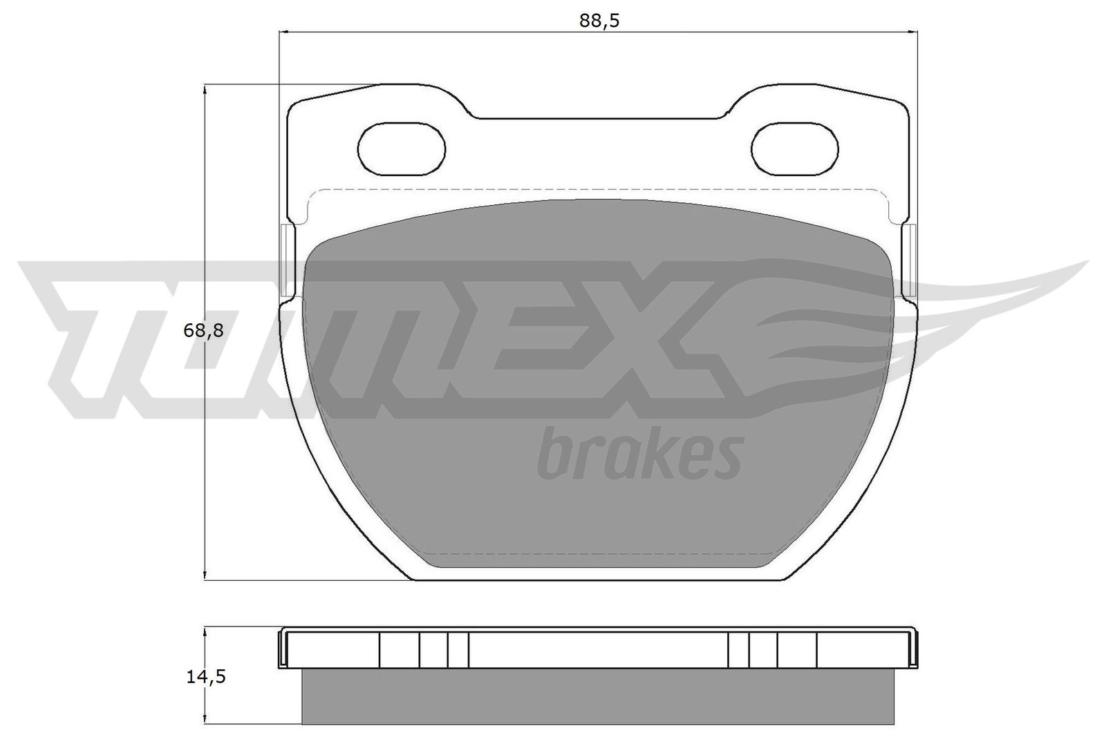 Sada brzdových platničiek kotúčovej brzdy TOMEX Brakes